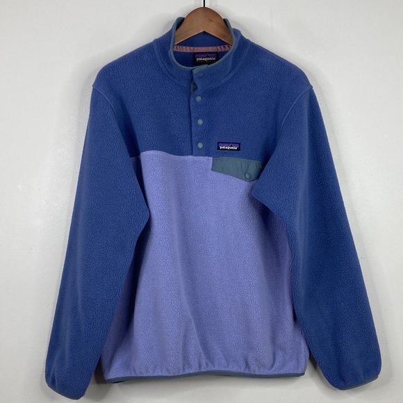 Patagonia Jackets & Blazers - Patagonia Synchilla Snap T Pullover Women Large Current Blue Lightweight Fleece
